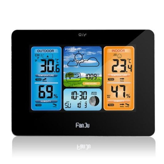 Fj3373b Wireless Weather Station Color Forecast With Temperature Humidity Outdoor Sensor