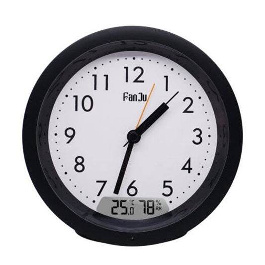 Fj5132b Alarm Clock Silent Small Analog Travel Automatic Backlight Temperature Humidity