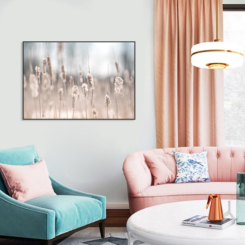 Whimsical Canvas Vintage Botanical Grass Wall Art Home Decor