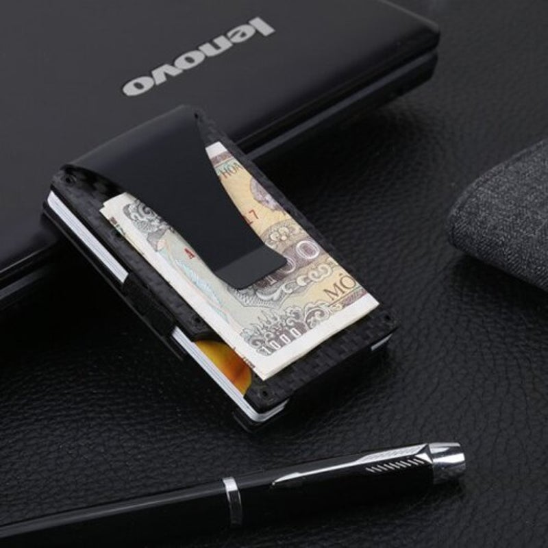 Fashion Carbon Fiber Card Bag Black