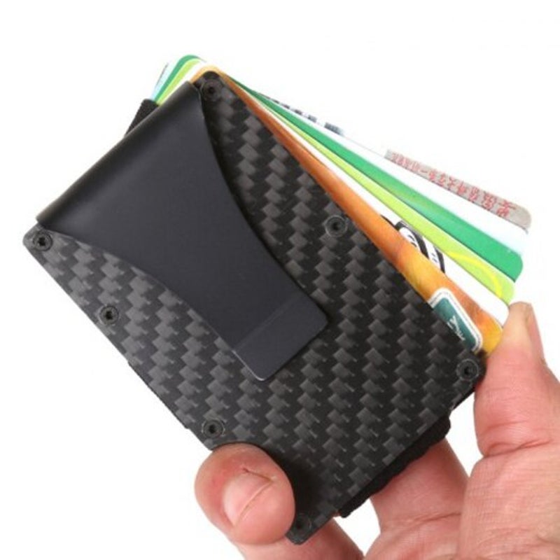 Fashion Carbon Fiber Card Bag Black