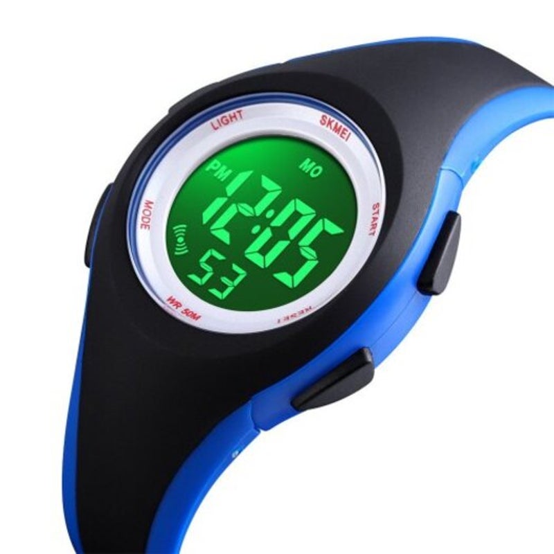 Veile Studios Fashion Children Clock Kids Watch Pu Sport Digital Color Multi A