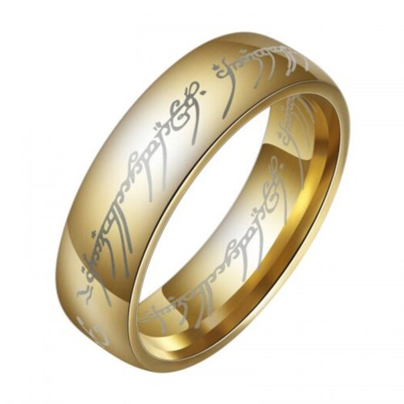 Veile Studios Fashion The Lord Of Rings For Men 18K Gold Plating Stainless Steel Jewelry Us 13