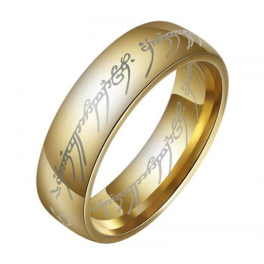 Veile Studios Fashion The Lord Of Rings For Men 18K Gold Plating Stainless Steel Jewelry Us 13