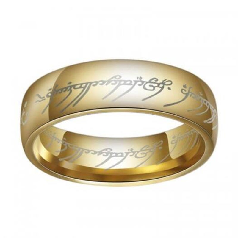 Veile Studios Fashion The Lord Of Rings For Men 18K Gold Plating Stainless Steel Jewelry Us 13