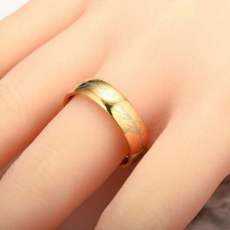 Veile Studios Fashion The Lord Of Rings For Men 18K Gold Plating Stainless Steel Jewelry Us 13