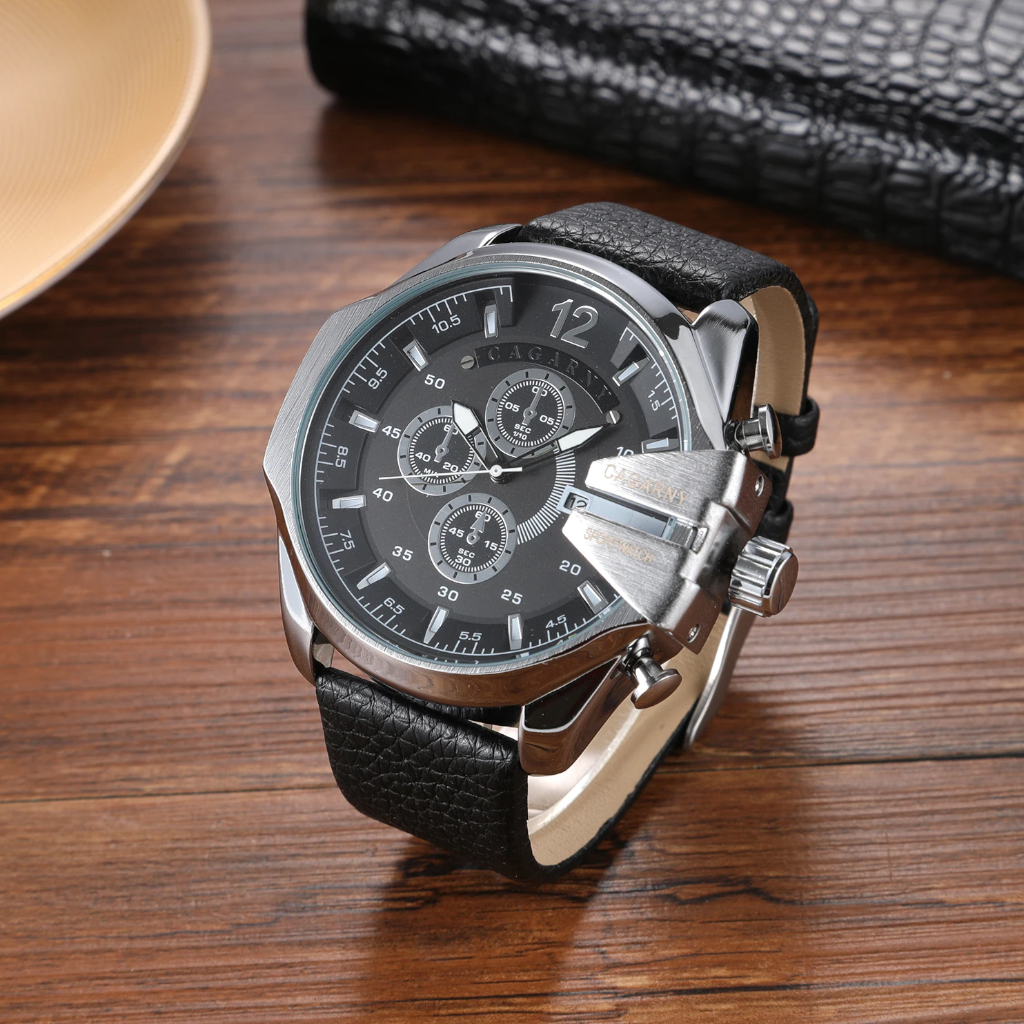 Veile Studios Fashion Casual Watches For Men Waterproof Classic Leather Man's Quartz