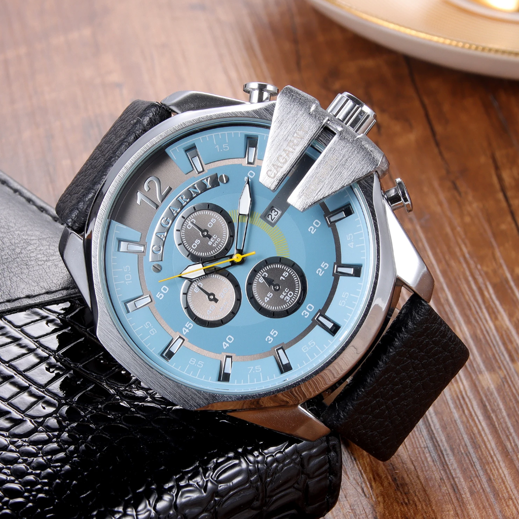 Veile Studios Fashion Casual Watches For Men Waterproof Classic Leather Man's Quartz