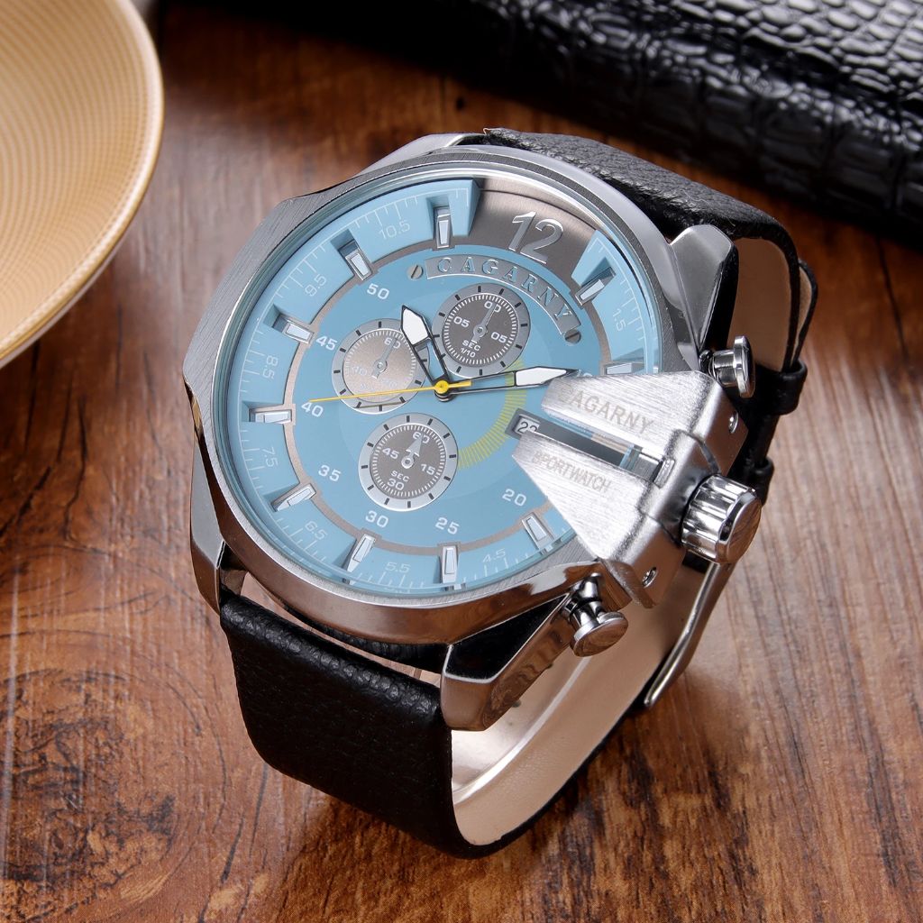 Veile Studios Fashion Casual Watches For Men Waterproof Classic Leather Man's Quartz