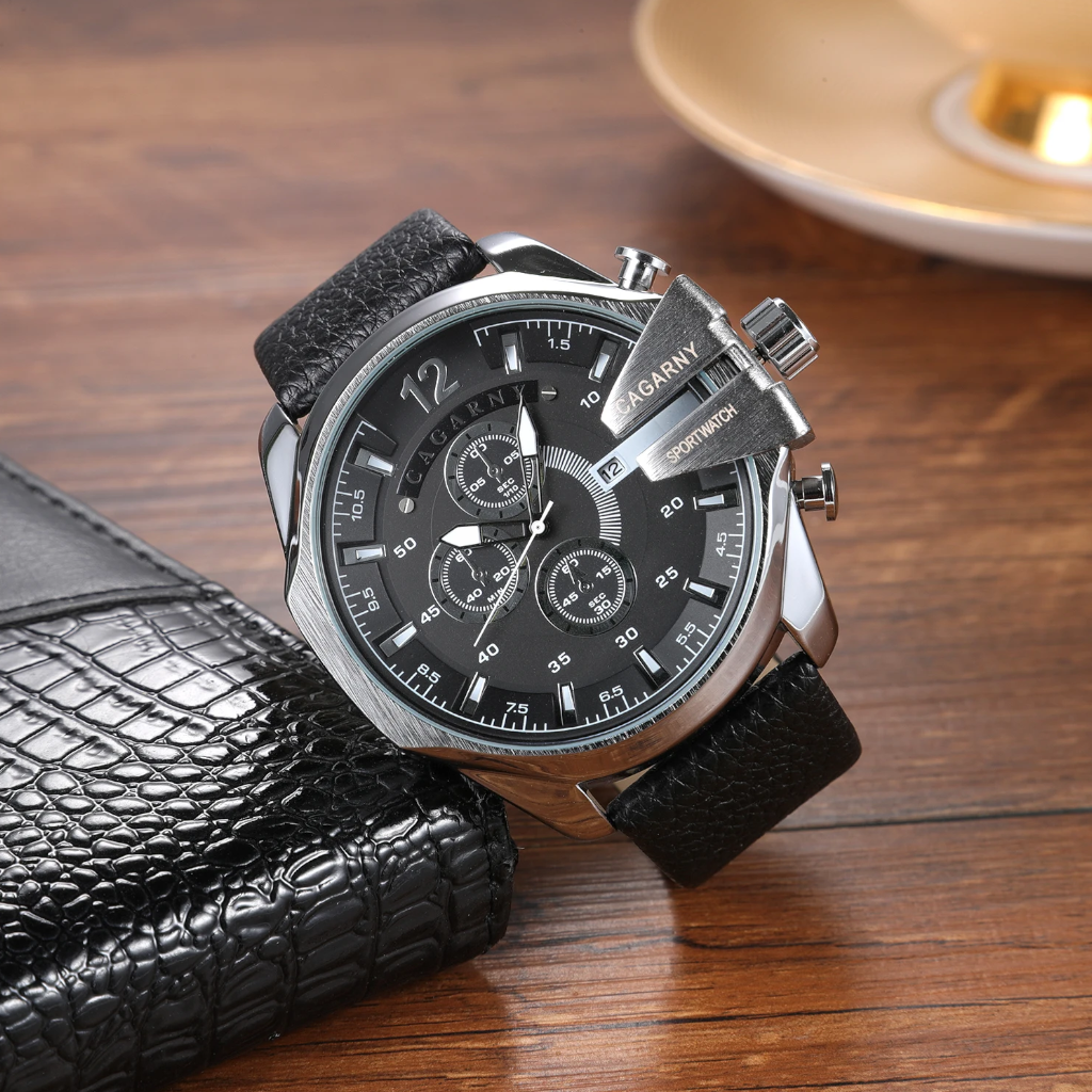 Veile Studios Fashion Casual Watches For Men Waterproof Classic Leather Man's Quartz