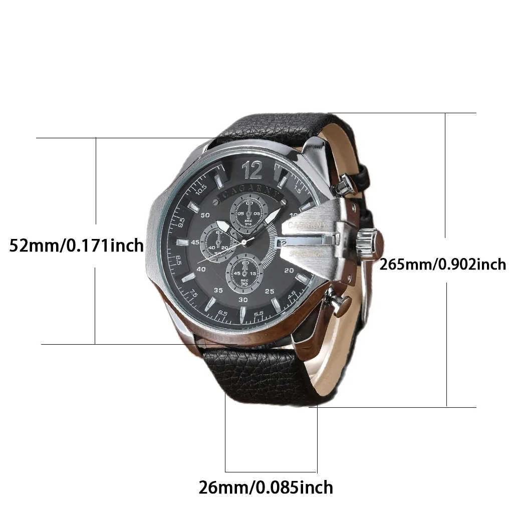 Veile Studios Fashion Casual Watches For Men Waterproof Classic Leather Man's Quartz