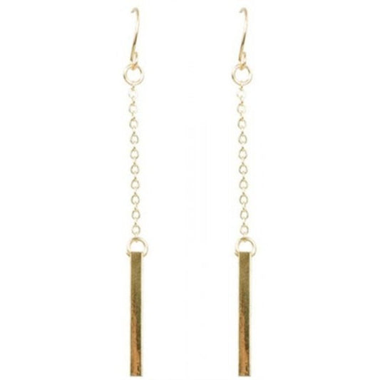 Fashionable Long Style Drop Earrings For Women Gold