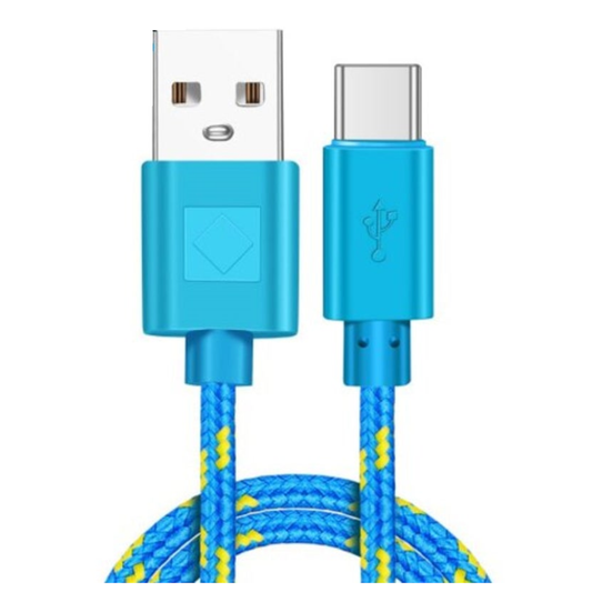 Fast Charging Usb Cables Type-C Data Cord Charger Nylon 2M