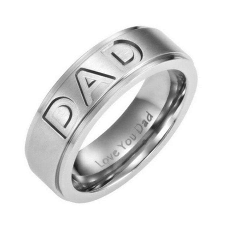 Veile Studios Rings Father Day Gift Dad Engraved Titanium Men