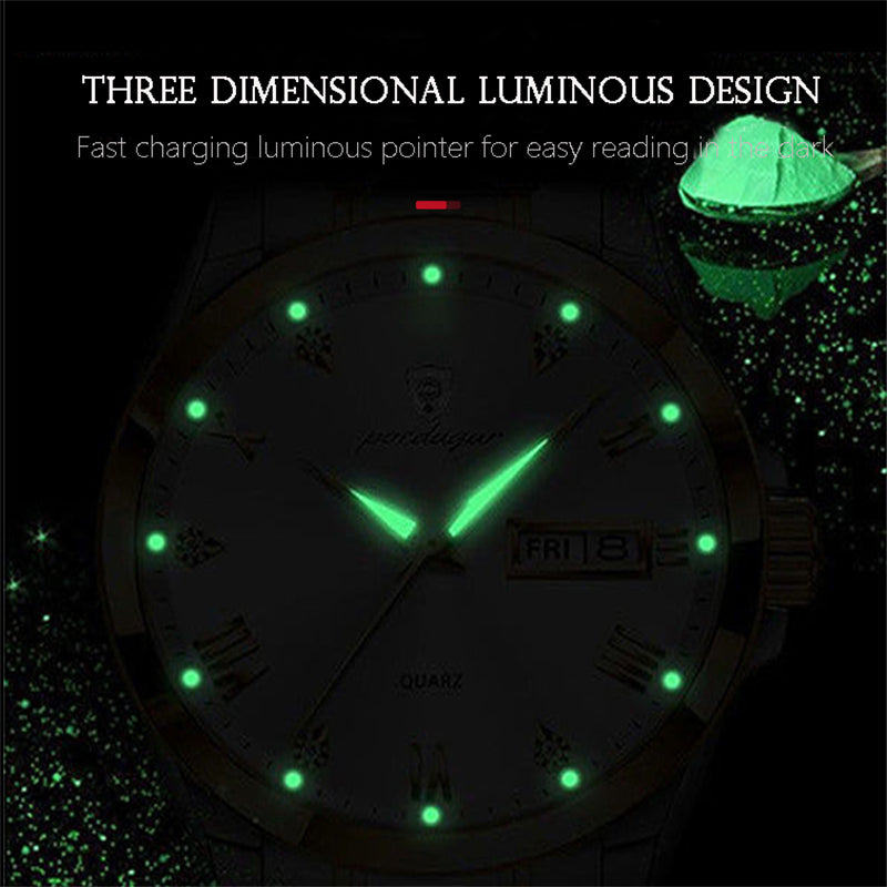 Veile Studios Waterproof Luminous Double Calendar Men's Wrist Watch Jewelry