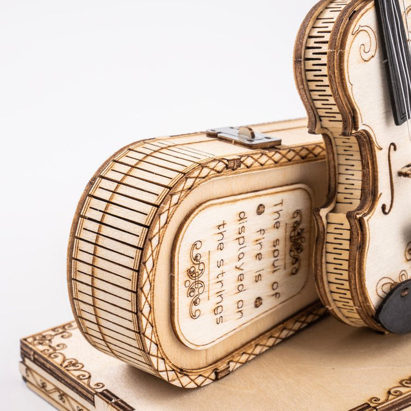 Robotime Rokr Violin Capriccio Model 3D Wooden Puzzle Easy Assembly Kits Musical Diy Gifts For Boys&Girls Building Block