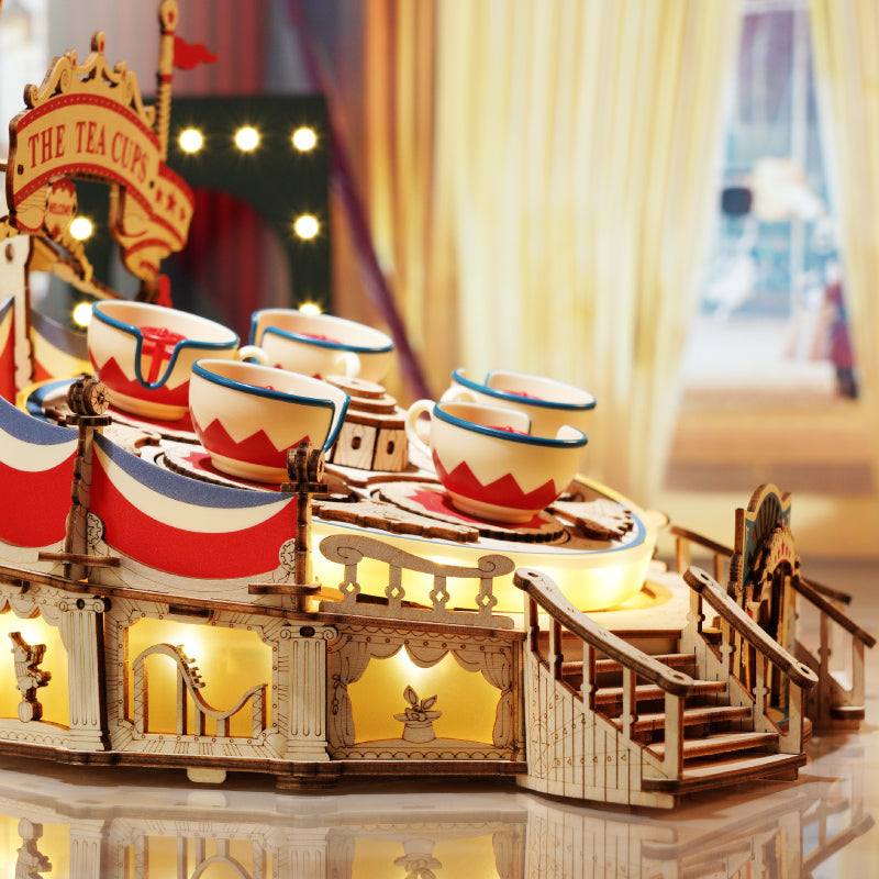 Rokr Tilt Whirl The Tea Cup Amusement Park Series Building Toy Birthday