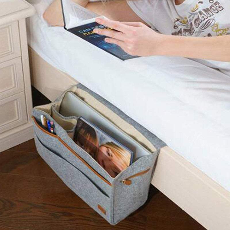 Storage Boxes Felt Bedside Table Bag Organiser Multi Pocket Organisation