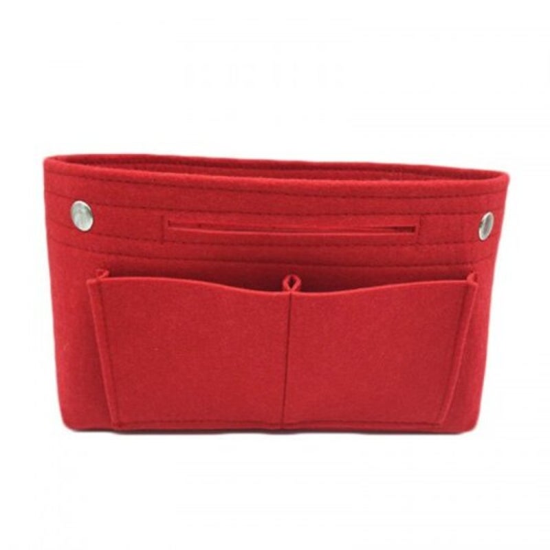 Felt Insert Cosmetic Bag Multi Function Creative Travel Portable Storage Red
