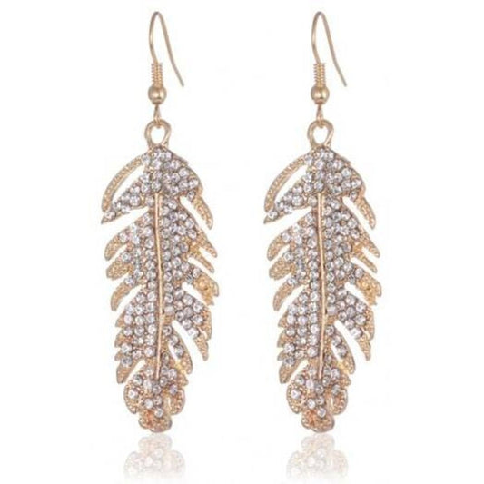 Veile Studios Female Fashion Elegance Wing Earrings Gold