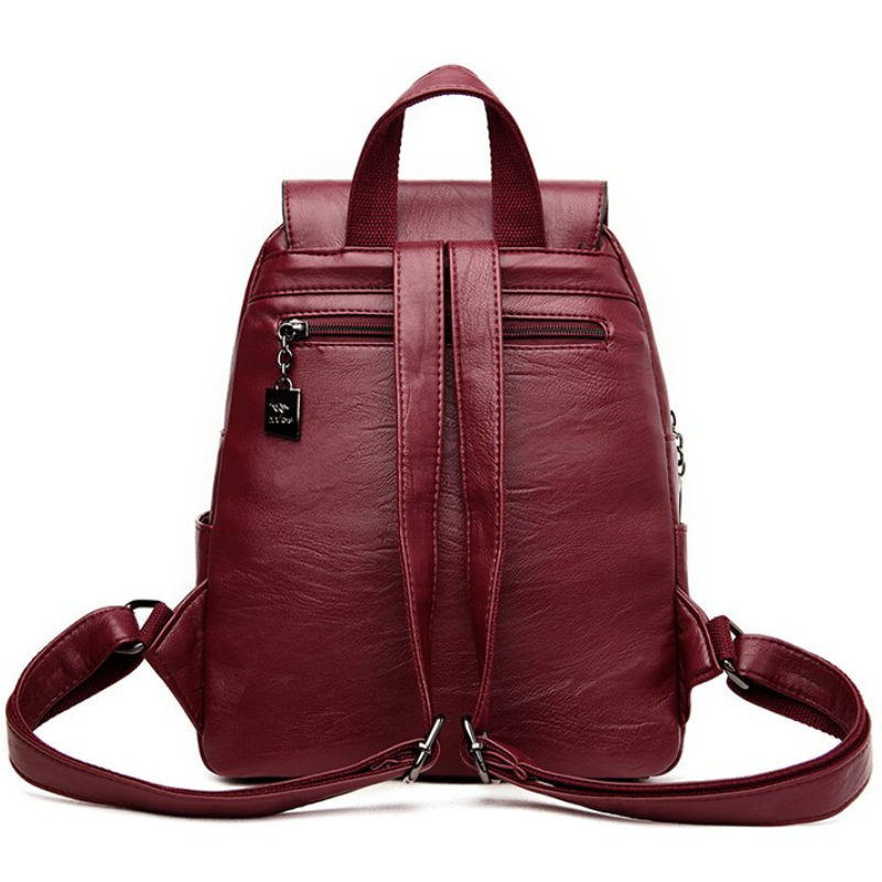 Tassel Anti Theft Backpack Women Pu Leather Travel Large School Backpacks