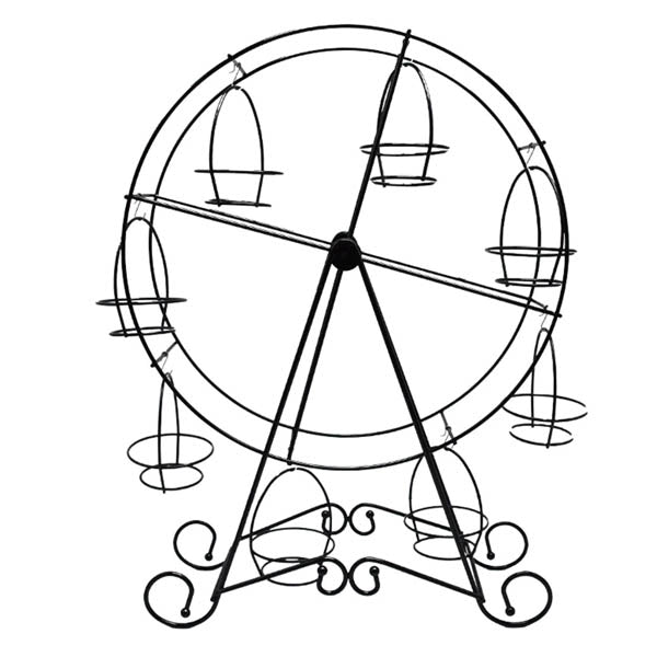 Ferris Wheel Flower Pot Stand With 6 Succulent Plant Pots