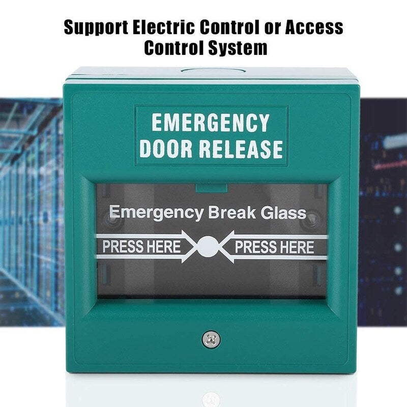 Fire Alarm Swtich Break Glass Exit Release Switch Green