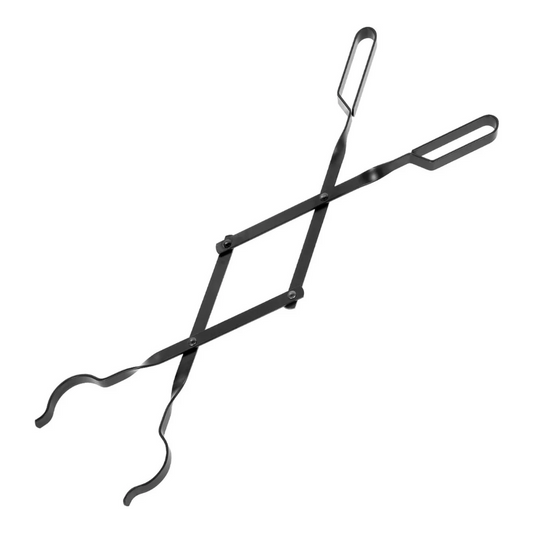 Fire Pit Tongs - Fireplace Accessories Fireplaces Tool For Outdoor Indoor Camping Wood Stoves Pits Black Steel 26 Inch