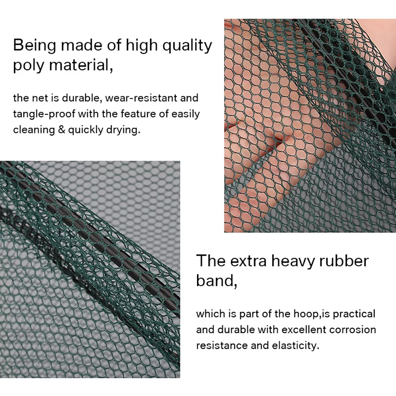 Fishing Net Landing Mesh Catch Tool Telescopic Pole Folding Handle Foldable