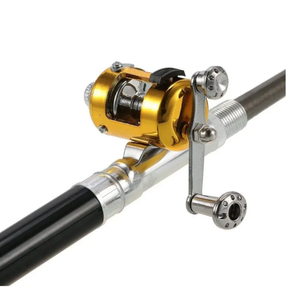 Fishing Rod Reel Combo Kit Set Mini Telescopic Portable Pocket Pen Pole Aluminum Alloy Accessories