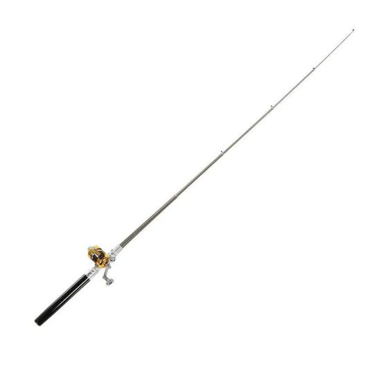 Fishing Rod Reel Combo Kit Set Mini Telescopic Portable Pocket Pen Pole Aluminum Alloy Accessories