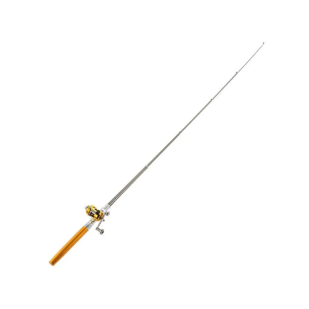 Fishing Rod Reel Combo Kit Set Mini Telescopic Portable Pocket Pen Pole Aluminum Alloy Accessories