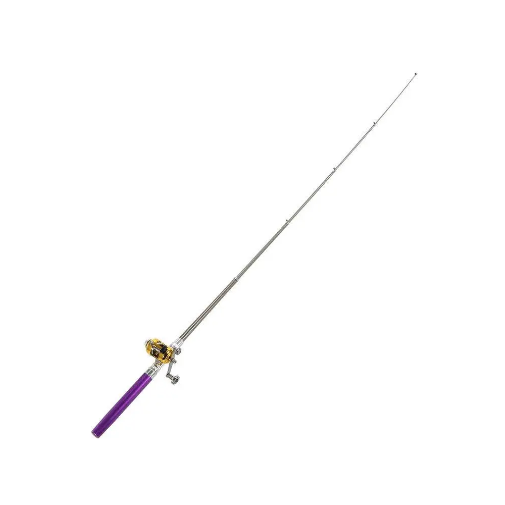 Fishing Rod Reel Combo Kit Set Mini Telescopic Portable Pocket Pen Pole Aluminum Alloy Accessories