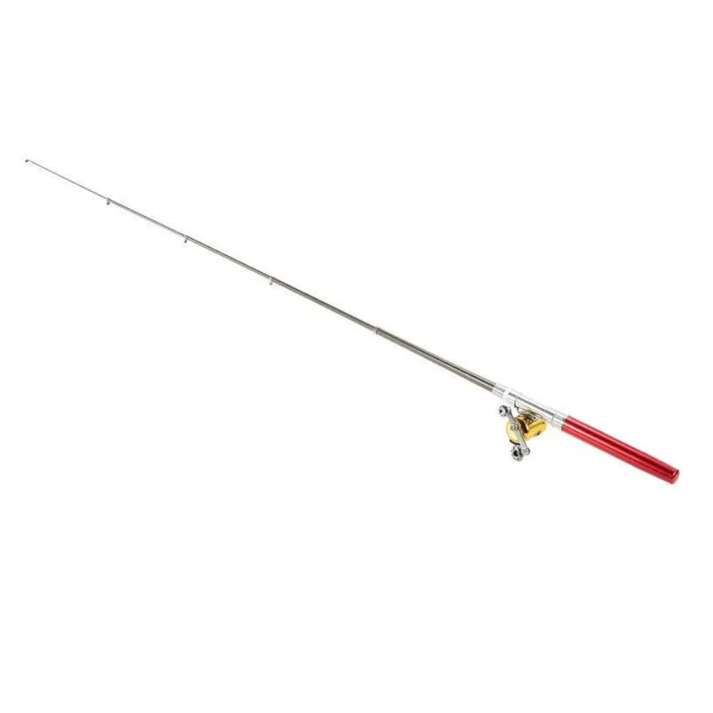 Fishing Rod Reel Combo Kit Set Mini Telescopic Portable Pocket Pen Pole Aluminum Alloy Accessories