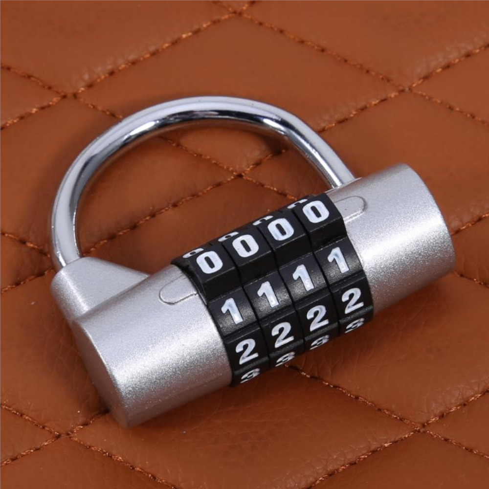 Five Digit Number Combination Security Safely Code Travel Password Padlock Silver