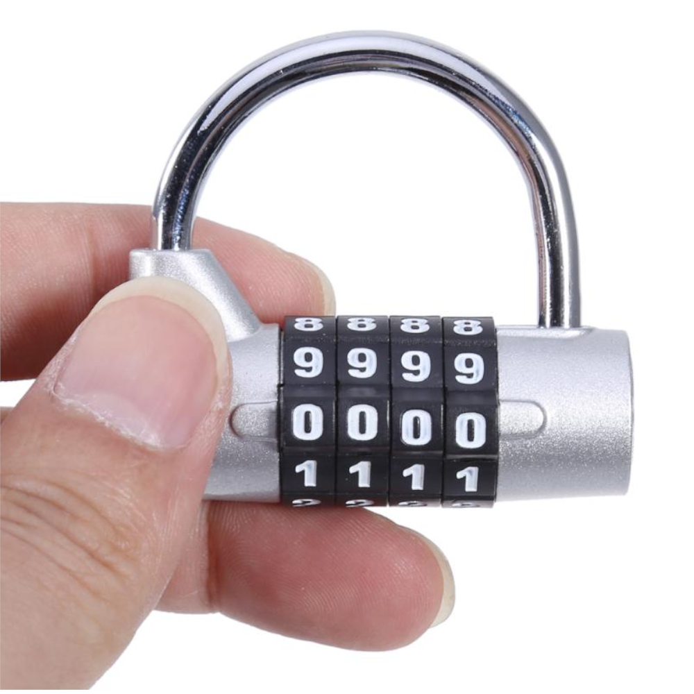 Five Digit Number Combination Security Safely Code Travel Password Padlock Silver