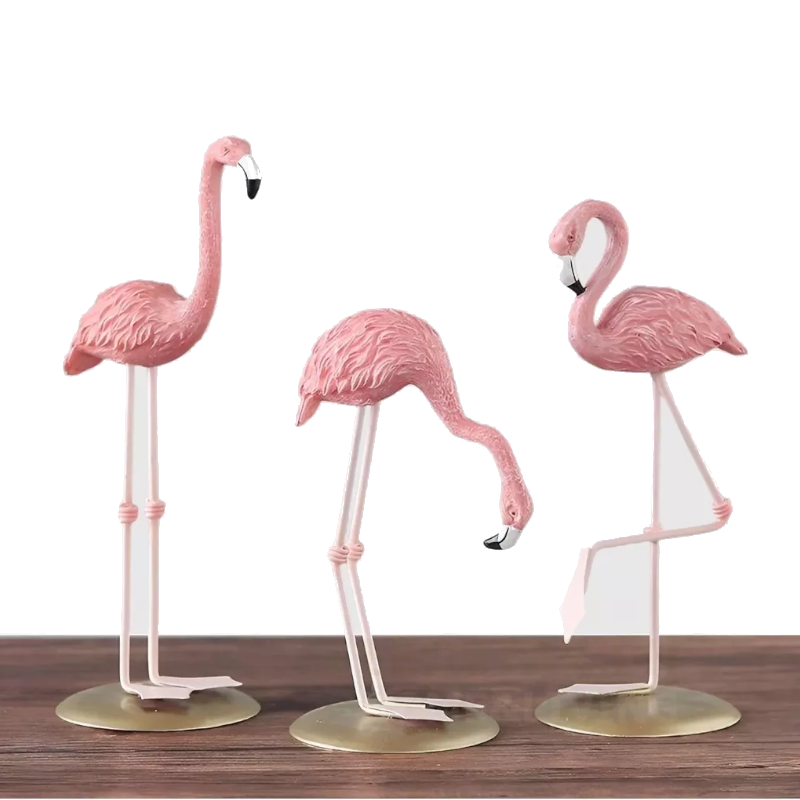 Flamingo Ornament Living Room Garden Decoration Pink Statue Figurine