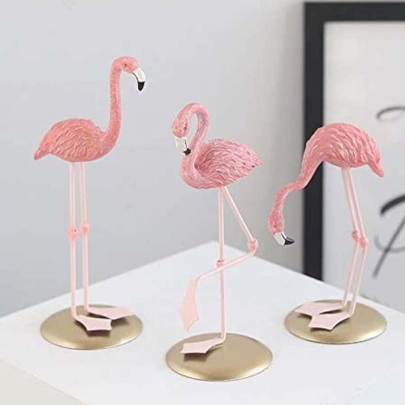 Flamingo Ornament Living Room Garden Decoration Pink Statue Figurine