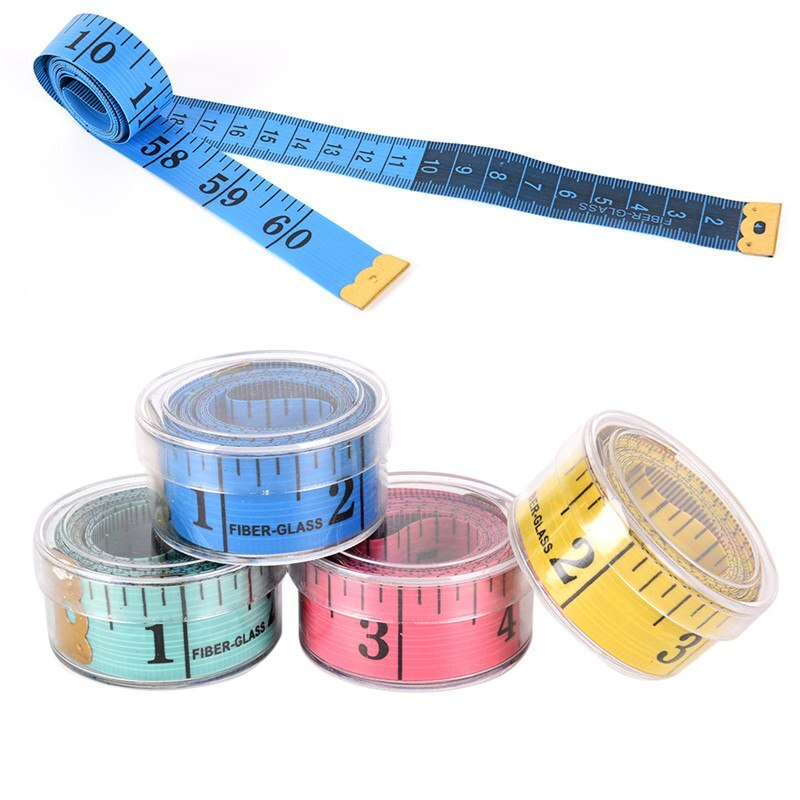 Flat 150Cm/60In Body Measuring Ruler Sewing Tailor Tape Measure Soft Meter (Random)