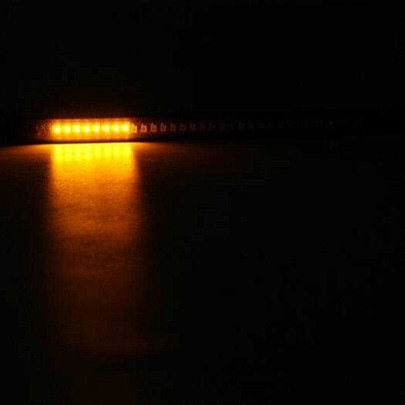 Flexible 48 Led Smd 2835 3014 Motorcycle Rear Tail Brake Stop Turn Signal Light Strip Universal