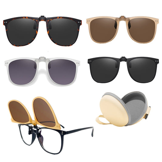 Flip Up Sunglass Clips Clip-On Sunglasses Polarized Flip-Up Glasses For Men And Women