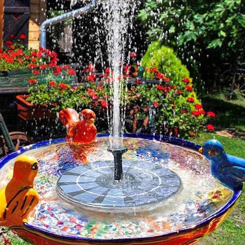 Water Features Fountains Submersible Floating Solar Pump Kit