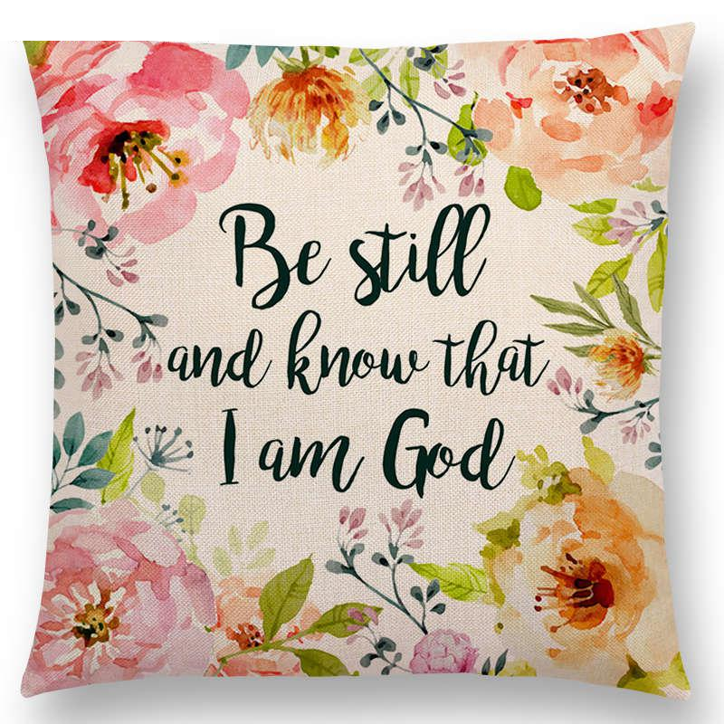 Floral Inspirational Sayings Cushion Covers