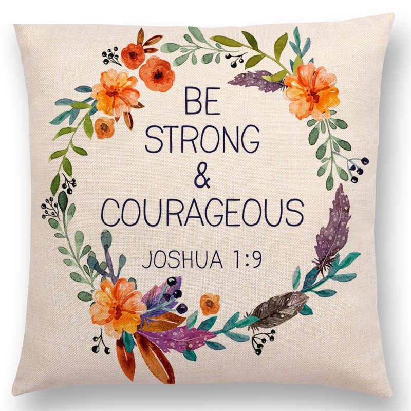 Floral Inspirational Sayings Cushion Covers