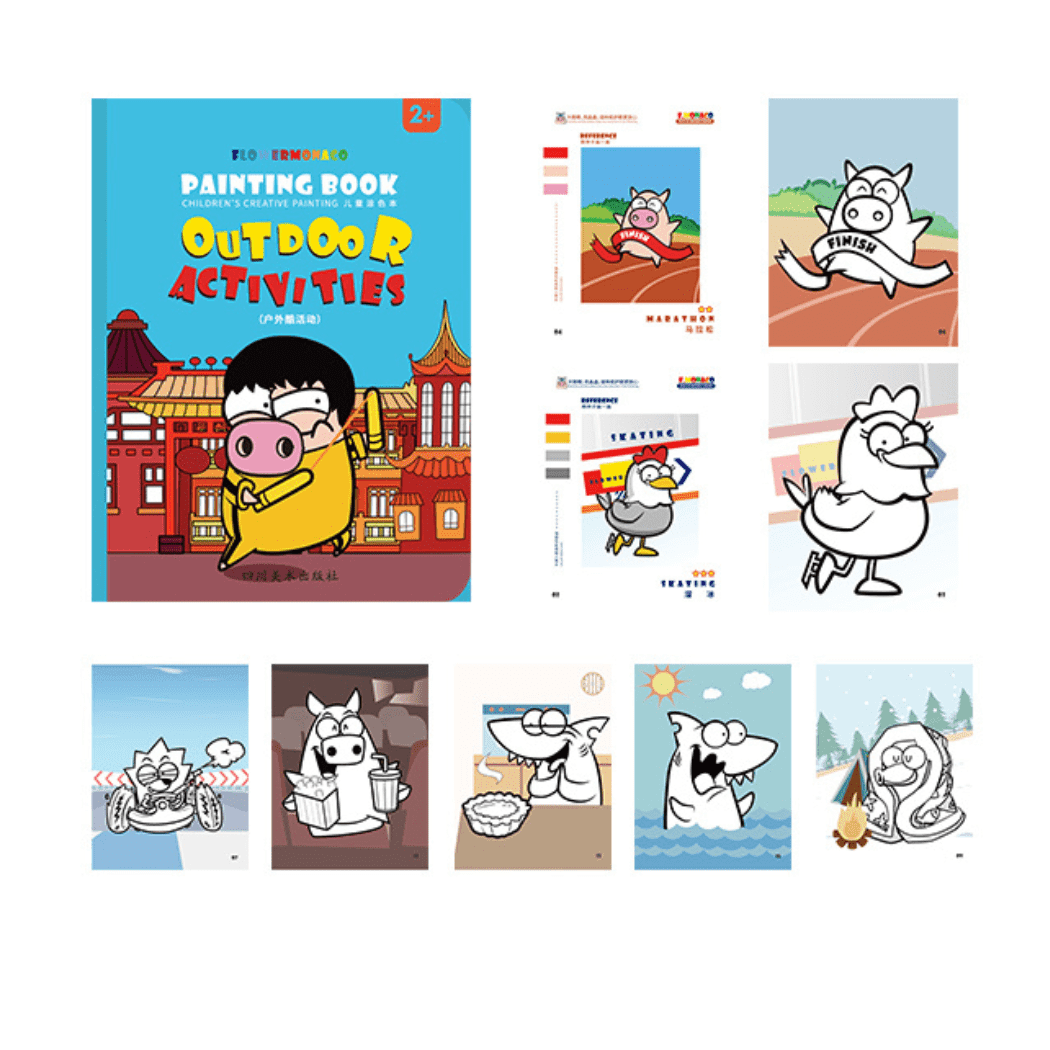 1 Sets of Flower Monaco 1 Sets Of Colouring Book Outdoor Activity