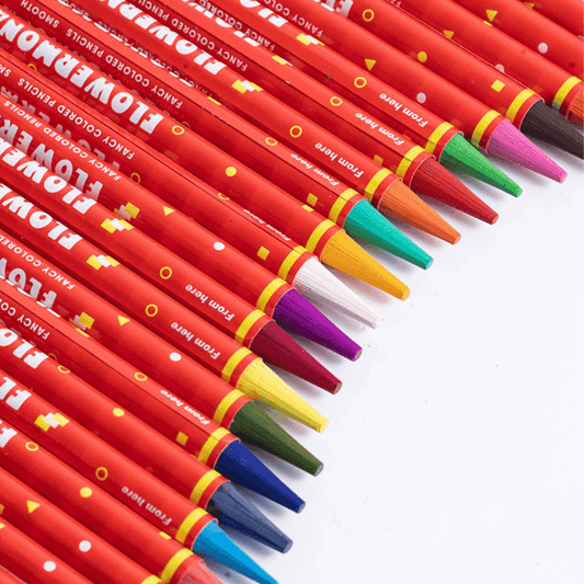 Flower Monaco Fancy Colour Pencils Wood Free)