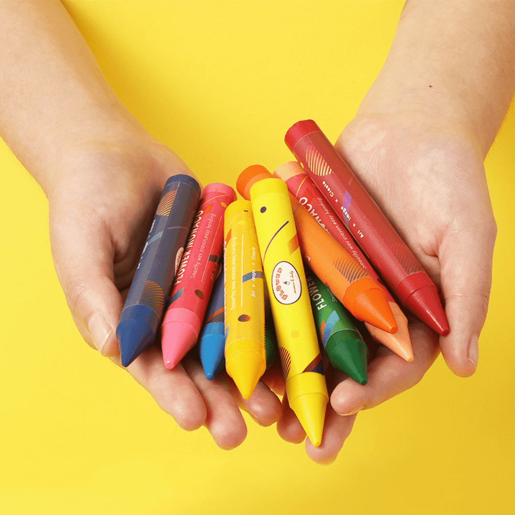 Flower Monaco Palmy Crayons 16 Colours