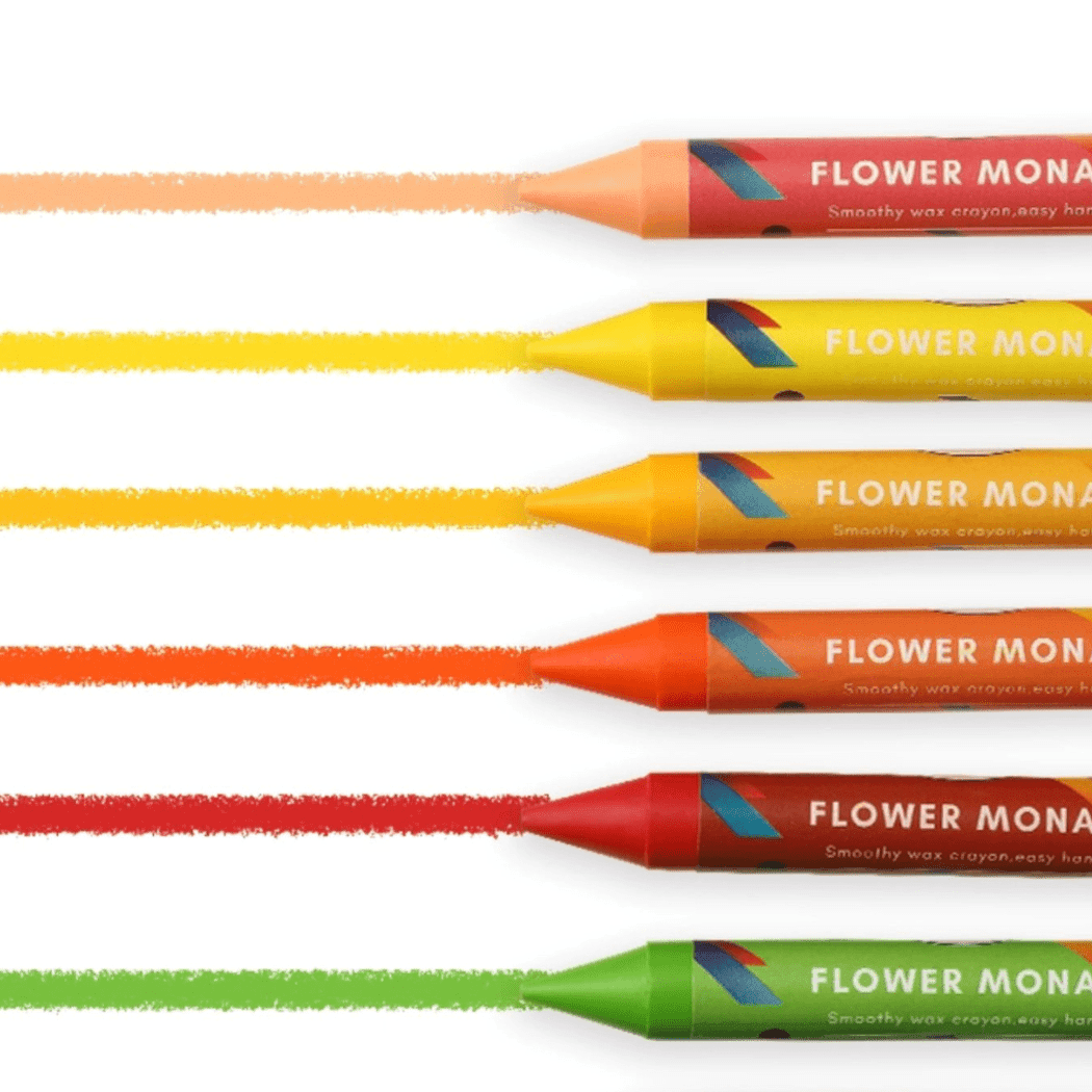 Flower Monaco Palmy Crayons 16 Colours