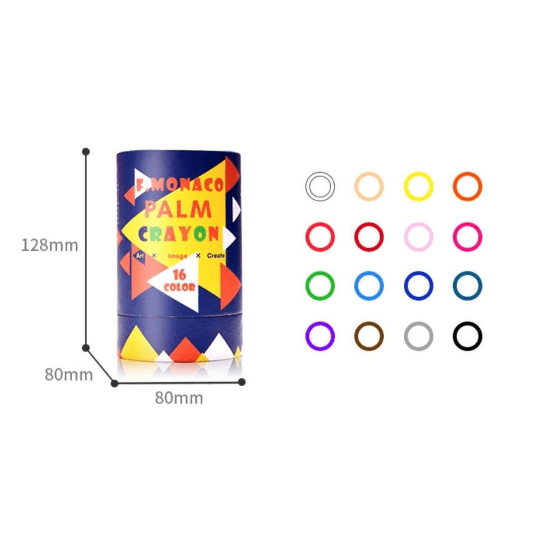 Flower Monaco Palmy Crayons 16 Colours