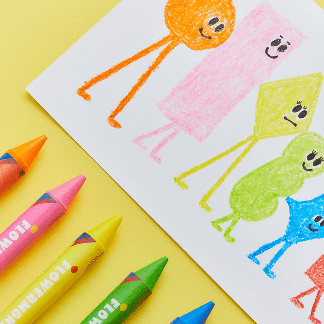 Flower Monaco Palmy Crayons 16 Colours